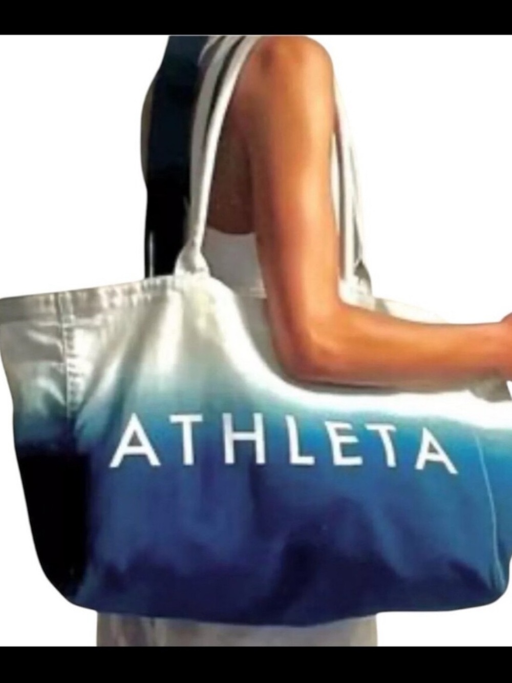 Athleta Blue Ombré Tote Bag Large